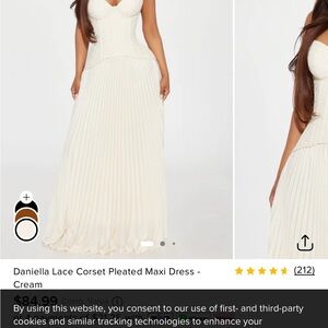 Fashion Nova White Lace Maxi Dress